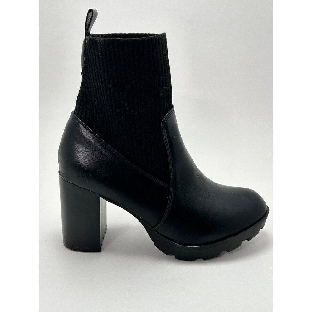 Catherine Malandrino Black Sock Booties‎ | Block Heel Ankle Boots | Women's 7.5